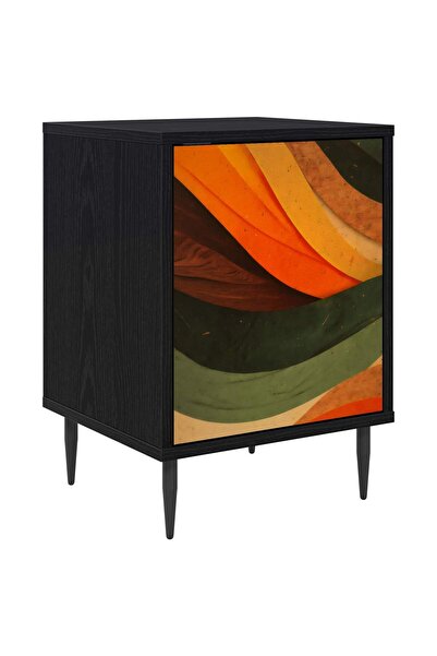 vidaxl Dulap de noapte BONN Stejar Negru 36 x 33 x 51 cm