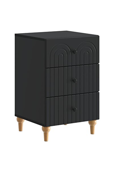 vidaxl Dulap de noapte Negru 43x 41 x 66,5 cm Lemn prelucrat