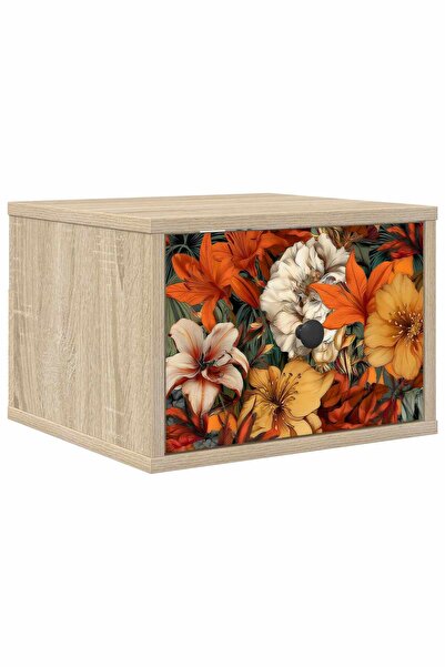 vidaxl Noptieră suspendată GENNEP Stejar Sonoma 36 x 33 x 25 cm