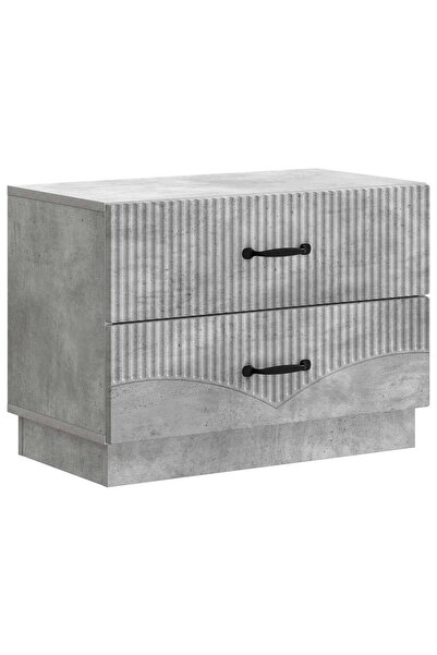 vidaxl Dulap de noapte Gri Beton 62 x 34,5 x 44,5 cm Lemn prelucrat