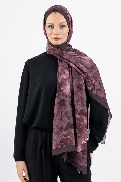 m moon scarf ' ROSEA ' DESENLİ BAMBU KRAŞ ŞAL , YÜKSEK KALİTE & YENİ SEZON ŞAL