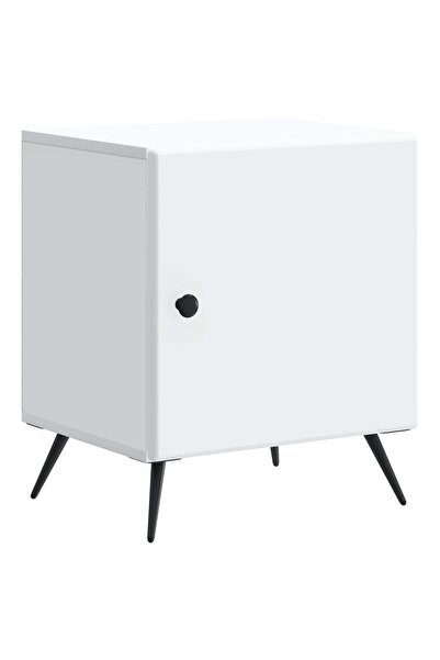 vidaxl Dulap de noapte Alb 43 x 34,5 x 50 cm Lemn prelucrat