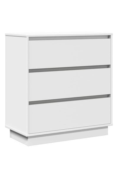 vidaxl Dulap de noapte Alb 71 x 34,5 x 75 cm Lemn prelucrat