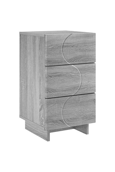 vidaxl Dulap de noapte Sonoma gri 33,5 x 34,5 x 60 cm Lemn prelucrat