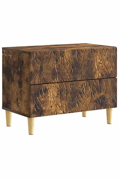 vidaxl Noptieră Stejar fumuriu 62 x 34,5 x 48 cm Lemn prelucrat