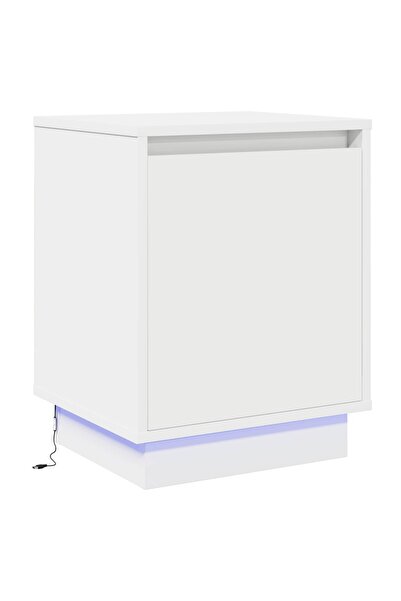 vidaxl Dulap de noapte Alb 39 x 34,5 x 50 cm Lemn prelucrat