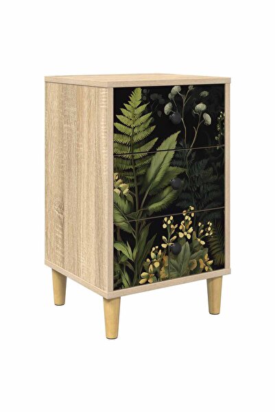 vidaxl Dulap de noapte RHENEN Stejar Sonoma 36 x 33 x 60 cm