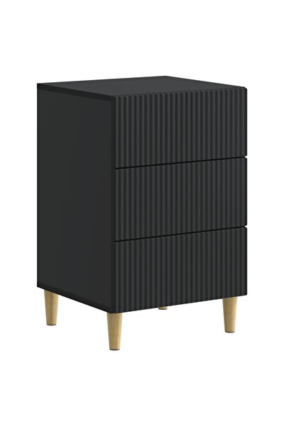 vidaxl Dulap de noapte Negru 43 x 41 x 66,5 cm Lemn prelucrat