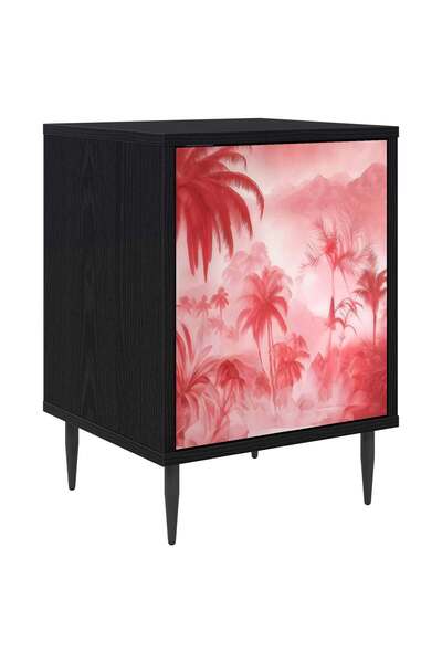 vidaxl Dulap de noapte AACHEN Stejar Negru 36 x 33 x 51 cm