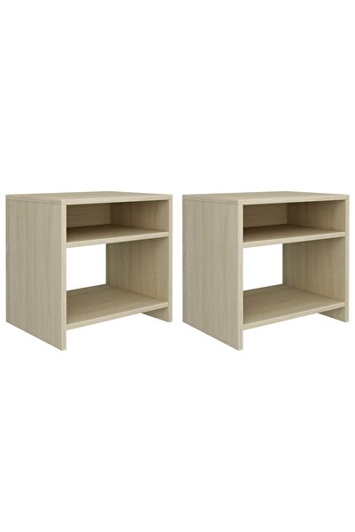 vidaxl Noptiere, 2 buc., stejar sonoma, 40x30x40 cm, lemn prelucrat