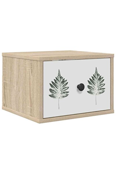 vidaxl Noptieră suspendată HANAU Stejar Sonoma 36 x 33 x 25 cm
