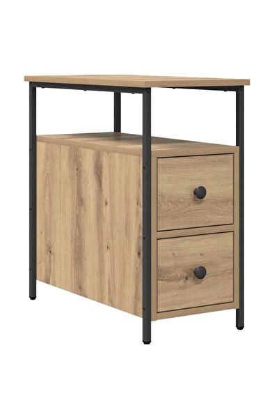 vidaxl Dulap de noapte stejar artizanal 30 x 60 x 60 cm Lemn prelucrat