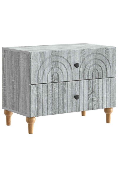 vidaxl Dulap de noapte Sonoma gri 62 x 34,5 x 48 cm Lemn prelucrat