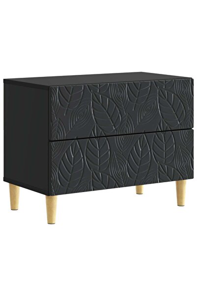 vidaxl Noptieră Negru 62 x 34,5 x 48 cm Lemn prelucrat