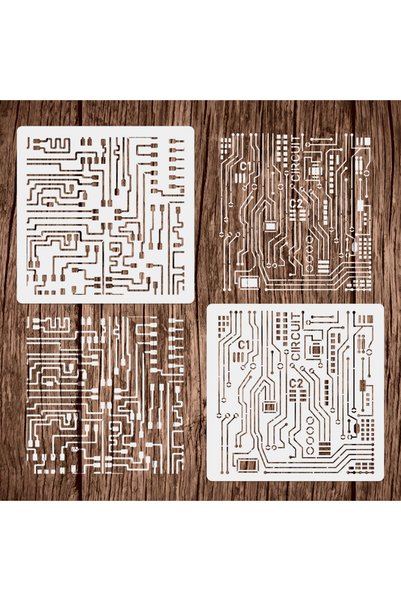 Choice 2pcs Circuit Board Stencil Set for Creative DIY Projects, 7.8inch, Per...