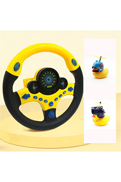 Ominii Kids Steering Wheel Toy for Car Backseat with Light and Music,Suction ...
