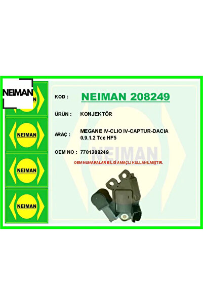 Konjektör megane ıv-clıo ıv-captur-dacıa 0.9.1.2 tce hf5 neıman 7701208249
