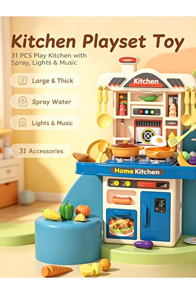 Generic Kids Kitchen Toys Play Set Simulated Kitchen Toys Dining Table Toys A...