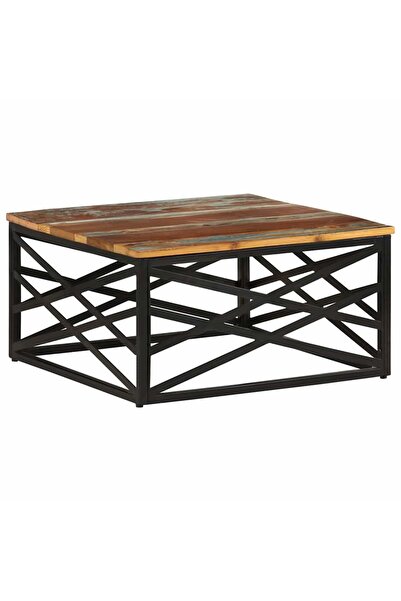 vidaxl Măsuță de cafea, 68x68x35 cm, lemn masiv reciclat