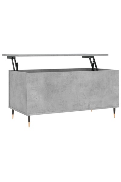 vidaxl Măsuță de cafea, gri beton, 90x44,5x45 cm, lemn compozit