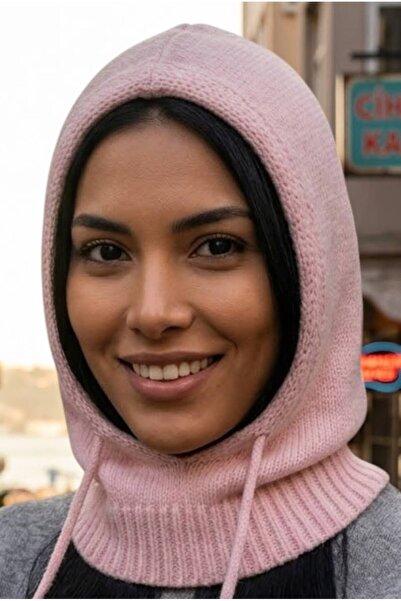 Uniquetrenders بلوفر نسائي برباط وغطاء رأس من التريكو، قلنسوة شتوية بياقة للرقبة