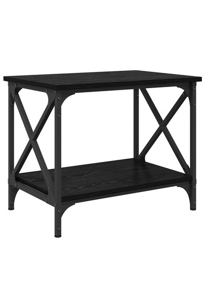 vidaxl Masă laterală Stejar Negru 55 x 38 x 45 cm Lemn prelucrat