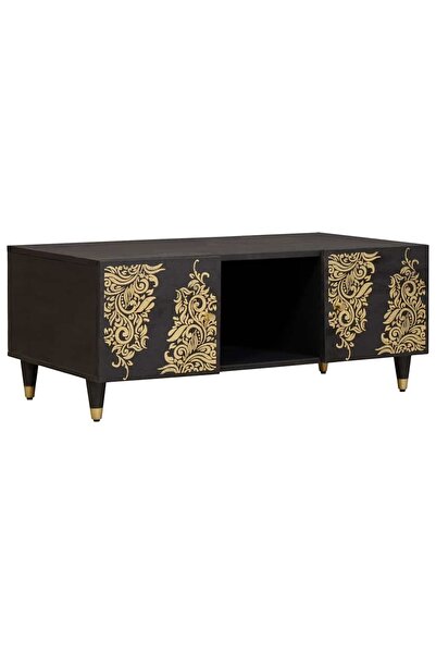 vidaxl Masă de cafea Negru 100 x 54 x 40 cm Lemn de mango solid