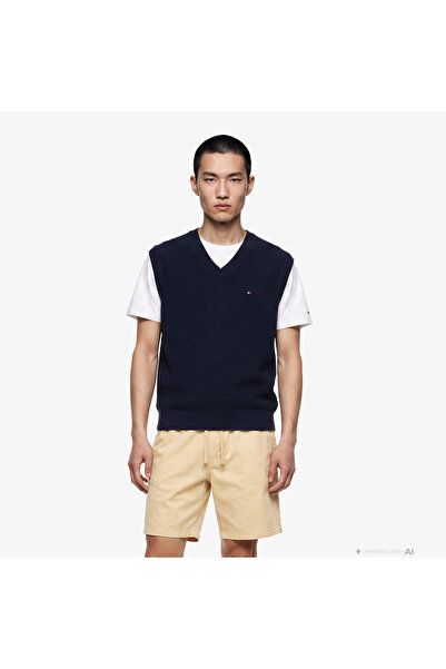 Tommy Hilfiger Seasonal Structure Erkek Lacivert Triko
