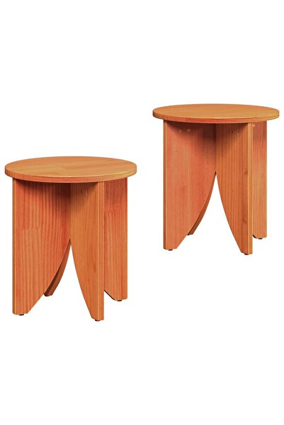 vidaxl Masă de cafea 2 buc. Maroniu cerat 41,5 x 41,5 x 44 cm