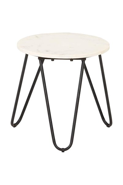 vidaxl Măsuță de cafea alb 40x40x40 cm piatră naturală aspect marmură