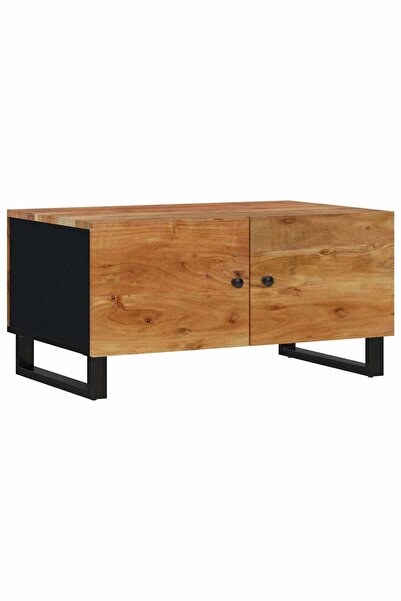vidaxl Măsuță de cafea, 80x50x40 cm, lemn masiv acacia/lemn prelucrat