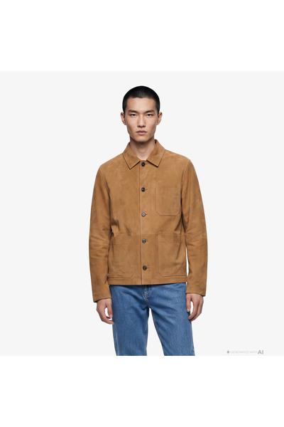 Tommy Hilfiger Suede Chore Erkek Kahverengi Ceket
