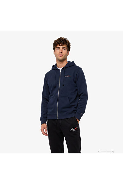 Tommy Hilfiger Dna Backprint Erkek Lacivert Sweatshirt