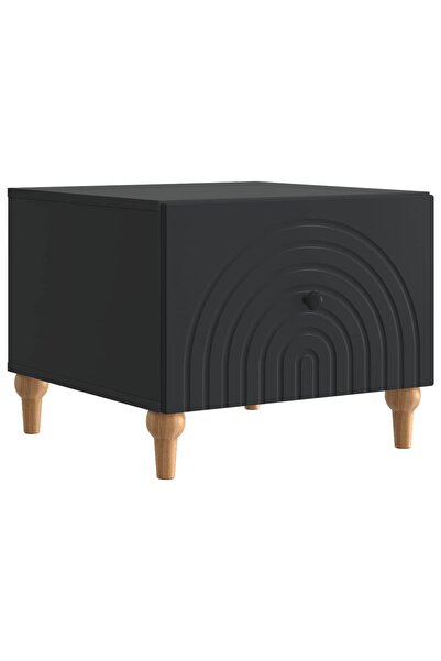 vidaxl Masă de cafea cu sertar Negru 49 x 50 x 40 cm Lemn prelucrat