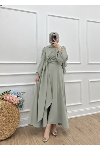 VeraTrend Yandan Bağlamalı Krep Elbise