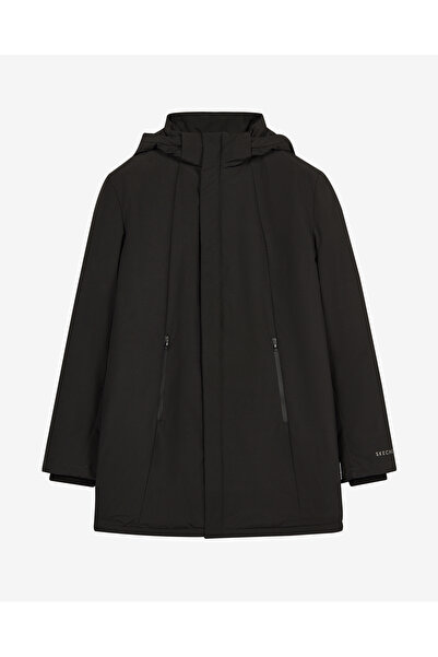 SKECHERS M Long Puffer Jacket Erkek Siyah S2620117-3817