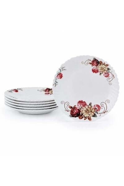 JML Farfurie din Opal 6/set, Model Floral 19cm