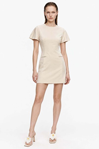 HAKKE Short sleeve mini bodycon dress for women
