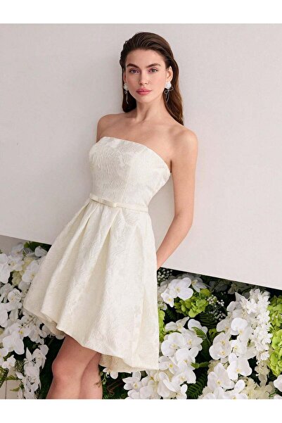 Sheya Rochie mini, crem - L