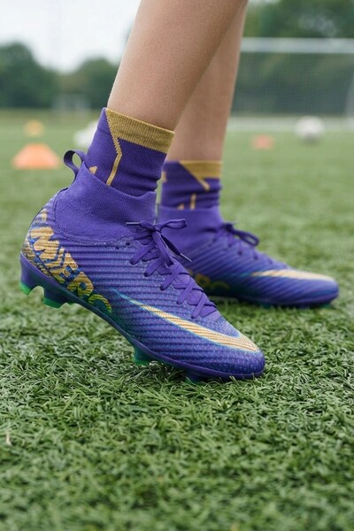 LALİGA 700 Purple Gold Patterned Semi-Professional Turf Football Shoes