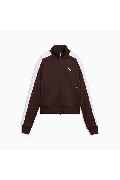Puma T7 سترة رياضية نسائية باللون البني بتصميم كاجوال 62979633