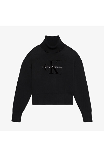 Calvin Klein LV047H329G LS LOGO TNECK PULLOVER UB1 Black
