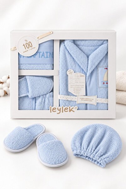 Pina Kids Girl and Boy Baby Plush Bathrobe Set Brz0401