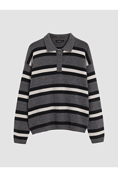 LC Waikiki I Devrik Roba Yaka Striped Women's Knitwear Sweater from Freezen S...