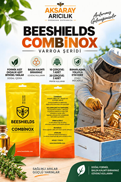 Aksaray Arıcılık Beeshields Combinox Arıcılık Şeridi Formik Oksalik Asit 10 L...