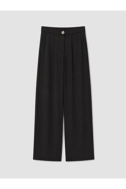 LC Waikiki Loose Fit Women's Pleated Fabric Trousers