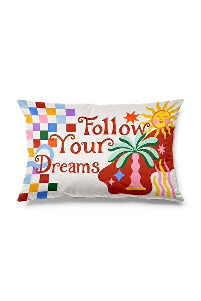 Pilloveland Dikdörtgen Kırlent Kılıfı Çift Tarafı Baskılı 50x30 cm - Positive