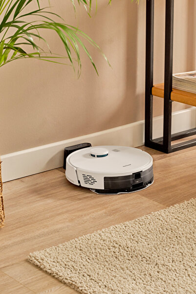 HOMEND Alex 10 Moplu Ve Haritalamalı 10 KPa Akıllı Robot Süpürge Beyaz