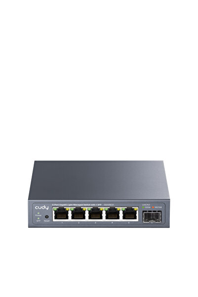 cudy Διακόπτης Gigabit 5 Θυρών με Εύκολη Διαχείριση, 5× GbE, 1× 1.25G SFP, VL...