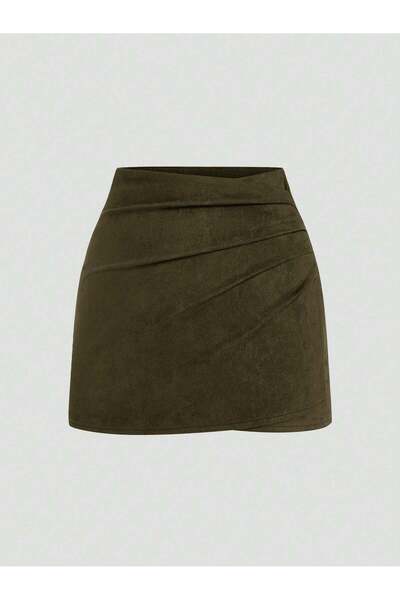 Sheya Fustă mini, kaki - 0XL